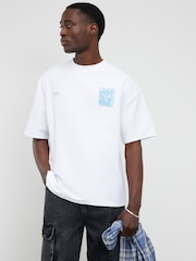 River Island White Oversized Fit Kagawa Dragon T-Shirt - Image 4 of 4