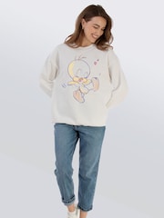 Brands In White Looney Tunes Tweety Draw Sweat Top - Image 2 of 5