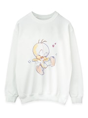 Brands In White Looney Tunes Tweety Draw Sweat Top - Image 3 of 5