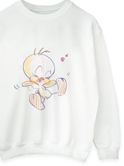 Brands In White Looney Tunes Tweety Draw Sweat Top - Image 4 of 5