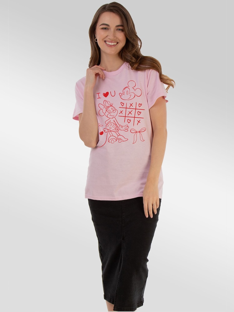 Brands In Pink Disney Mickey Mouse I Love You T-Shirt - Image 2 of 5 Brands In Pink Disney Mickey Mouse I Love You T-Shirt - Image 2 of 5
