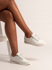 Lunar White Penelopy Leather Trainers - Image 1 of 6