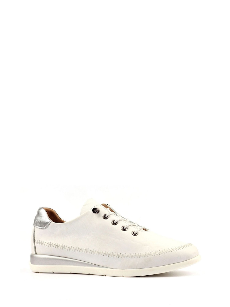 Lunar White Penelopy Leather Trainers - Image 2 of 6 Lunar White Penelopy Leather Trainers - Image 2 of 6