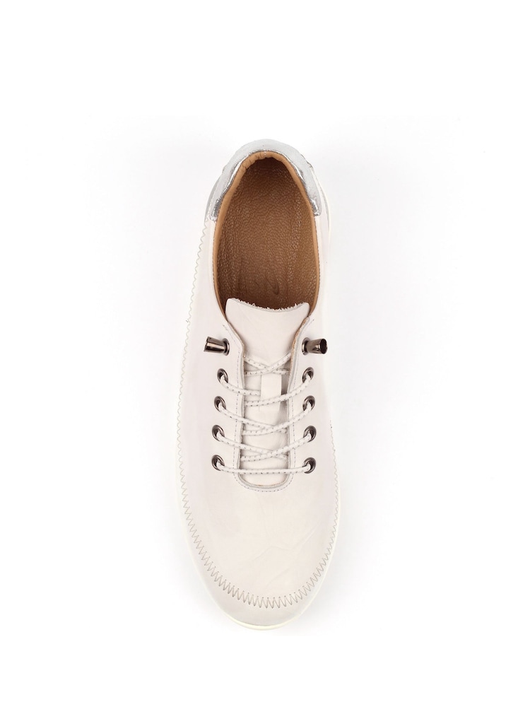 Lunar White Penelopy Leather Trainers - Image 6 of 6 Lunar White Penelopy Leather Trainers - Image 6 of 6