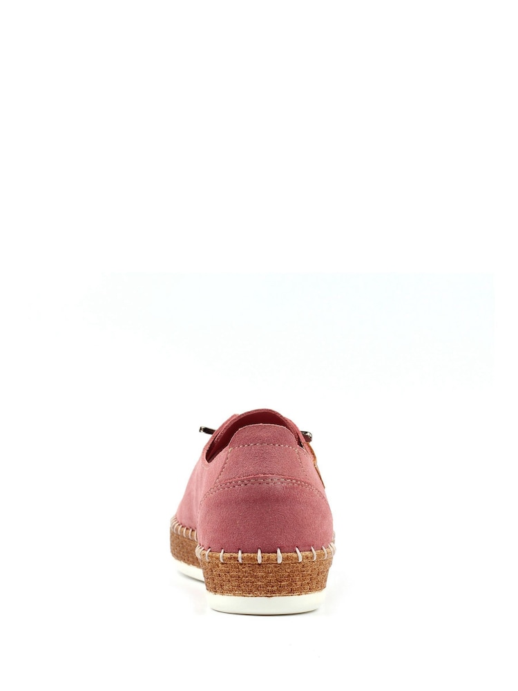 Lunar Pink Maddison II Suede Plimsoll Shoes - Image 5 of 5
