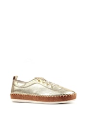 Lunar Gold Evette A Leather Plimsoll Shoes - Image 2 of 6