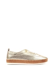 Lunar Gold Evette A Leather Plimsoll Shoes - Image 3 of 6