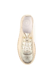 Lunar Gold Evette A Leather Plimsoll Shoes - Image 6 of 6