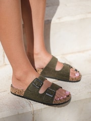 Lunar Green Pecan Sandals - Image 1 of 6