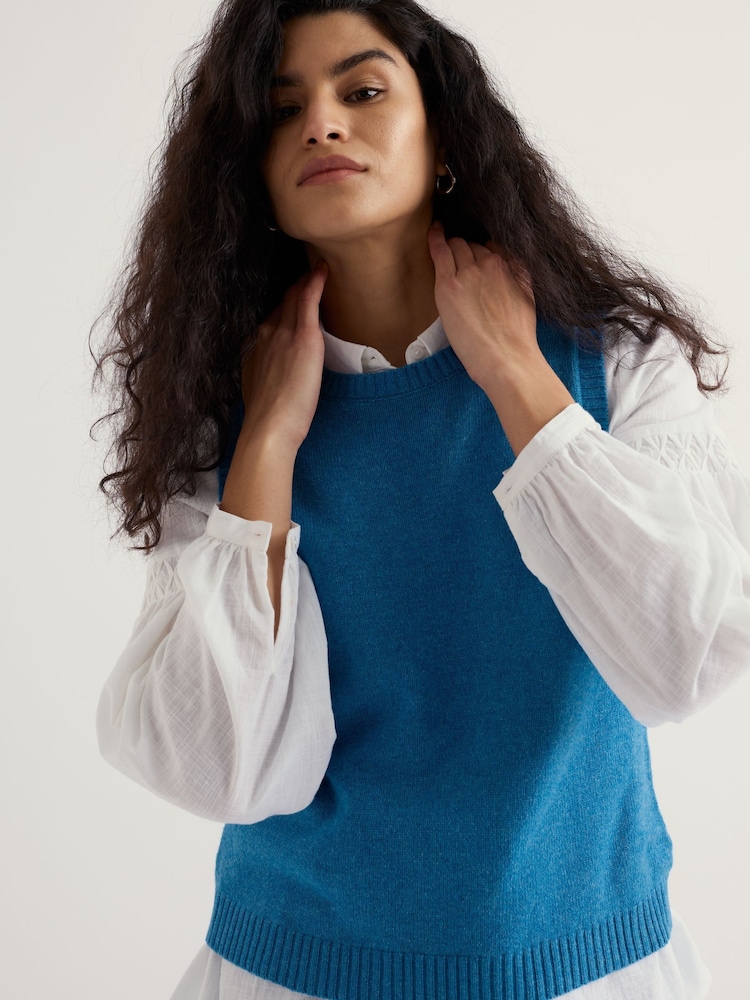 Seasalt Cornwall Blue East View Vest - Image 2 of 5 Seasalt Cornwall Blue East View Vest - Image 2 of 5