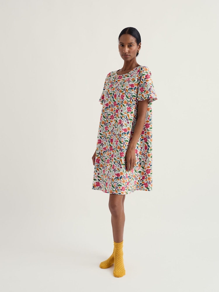 Seasalt Cornwall White Day Star Nightdress - Image 1 of 5 Seasalt Cornwall White Day Star Nightdress - Image 1 of 5