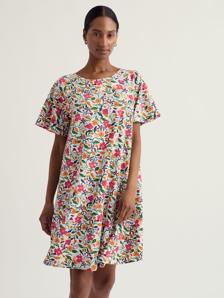 Seasalt Cornwall White Day Star Nightdress - Image 2 of 5 Seasalt Cornwall White Day Star Nightdress - Image 2 of 5