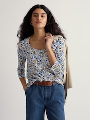 Seasalt Cornwall Blue Penhollow Top - Image 2 of 5