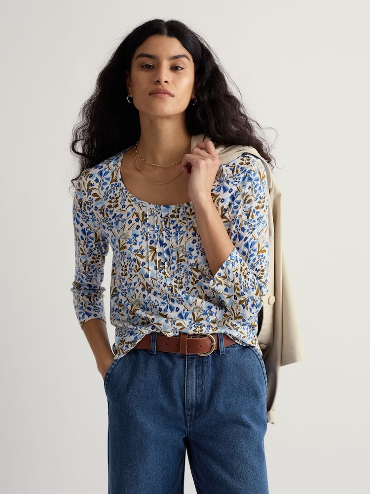 Seasalt Cornwall Blue Penhollow Top - Image 2 of 5