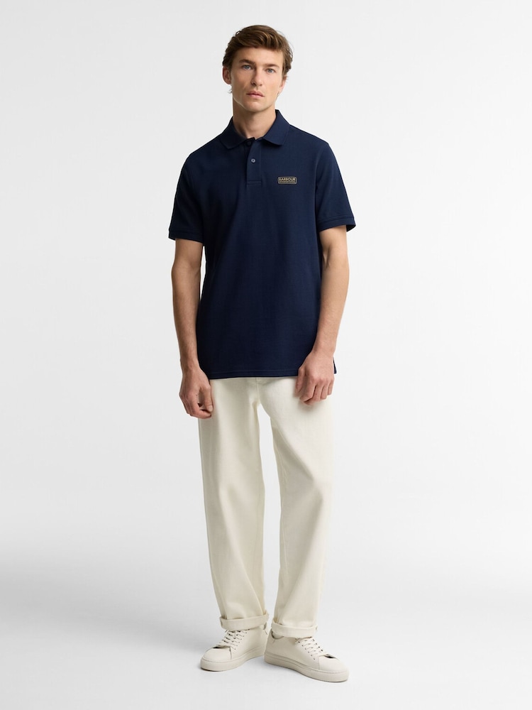 Barbour International Navy Essential Polo Shirt - Image 2 of 4