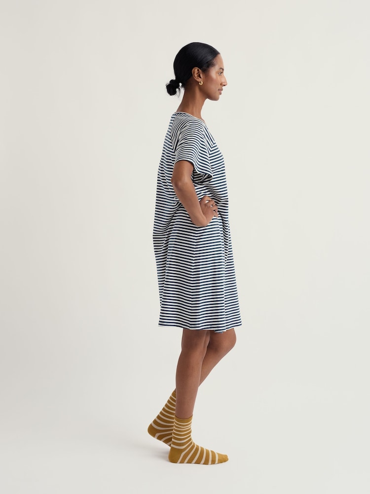 Seasalt Cornwall Navy Day Star Nightdress - Image 2 of 5 Seasalt Cornwall Navy Day Star Nightdress - Image 2 of 5