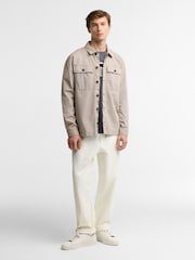 Barbour® International Beige Arlo Overshirt - Image 4 of 6