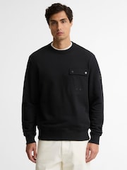 Barbour International Black Inline Crew Neck Sweatshirt - Image 1 of 4