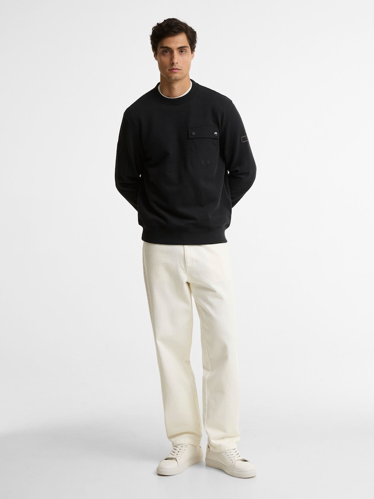 Barbour International Black Inline Crew Neck Sweatshirt - Image 2 of 4