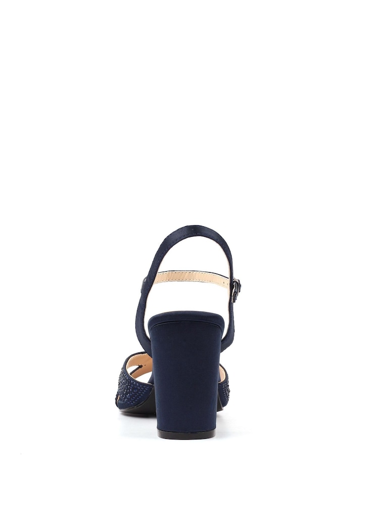 sachin and babi light blue dress NINA Womens Navy Crisscross Straps Ankle Strap Padded Venus Stiletto Buckle Dress  Sandals 8 M main image 1