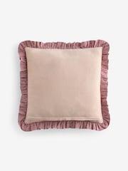 Red 50 X 50cm Christmas Bow Striped Cushion - Image 4 of 4