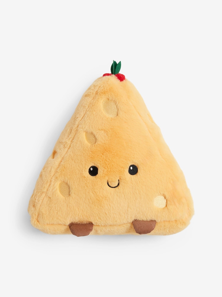 Yellow 3D Christmas Cheese Cushion - Image 1 of 2 Yellow 3D Christmas Cheese Cushion - Image 1 of 2