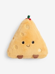 Yellow 3D Christmas Cheese Cushion - Image 3 of 4