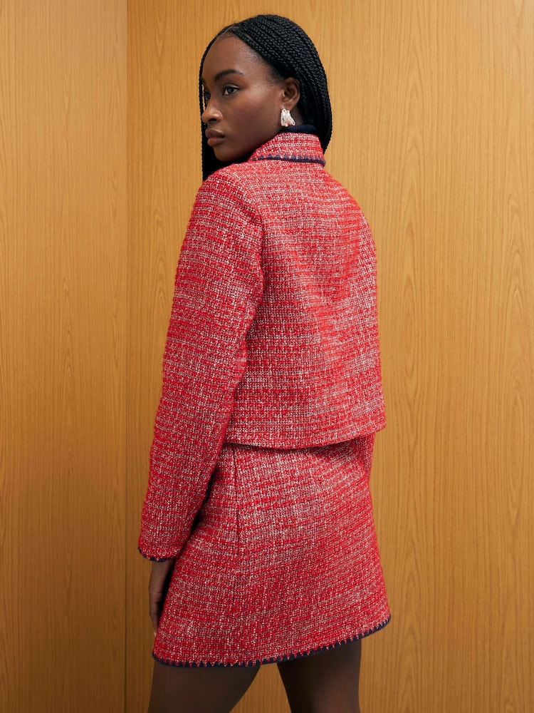 River Island Whipstitch Bouclé Trophy-jakke - Bilde 2 av 4