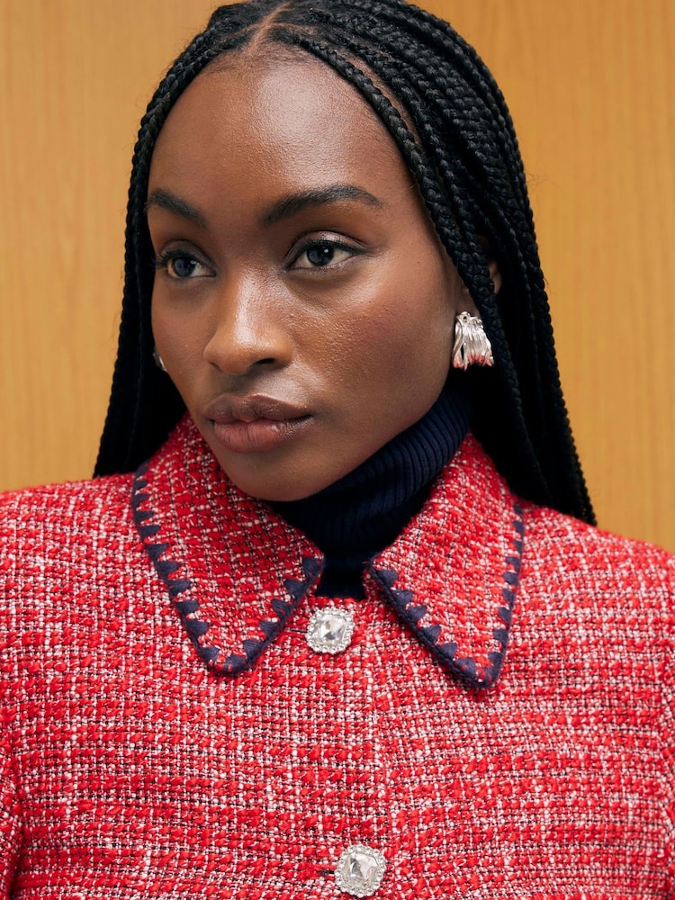 River Island Whipstitch Bouclé Trophy-jakke - Bilde 4 av 4