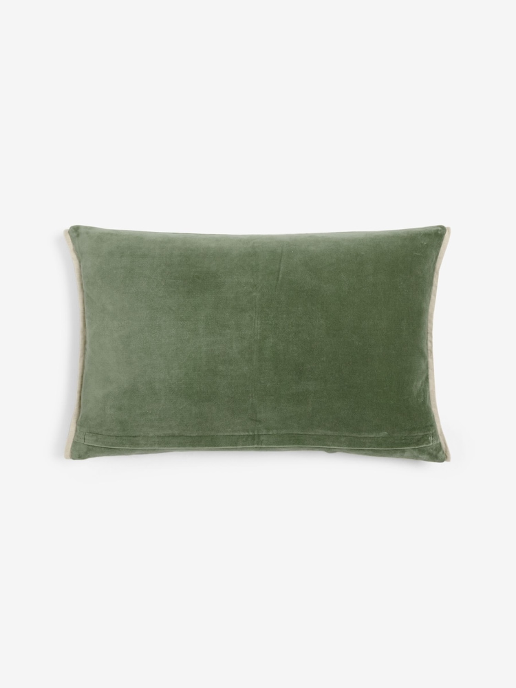 Sage Green Embellished Christmas Tree 40 X 59cm Cushion - Image 4 of 4
