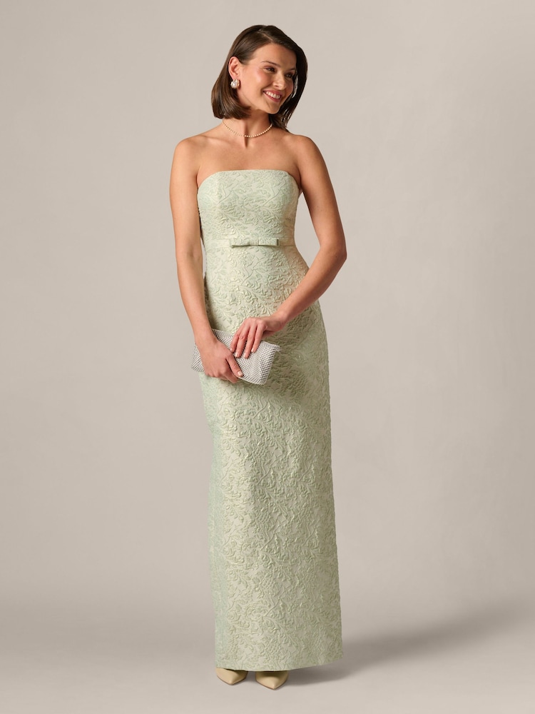 adrianna papell green sequin dress Buy Glitter Jacquard Gown from Next USA adrianna papell sage green dress