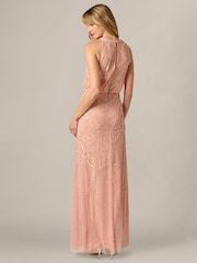 Adrianna Papell Pink Petite Bead Blouson Long Dress - Image 2 of 6