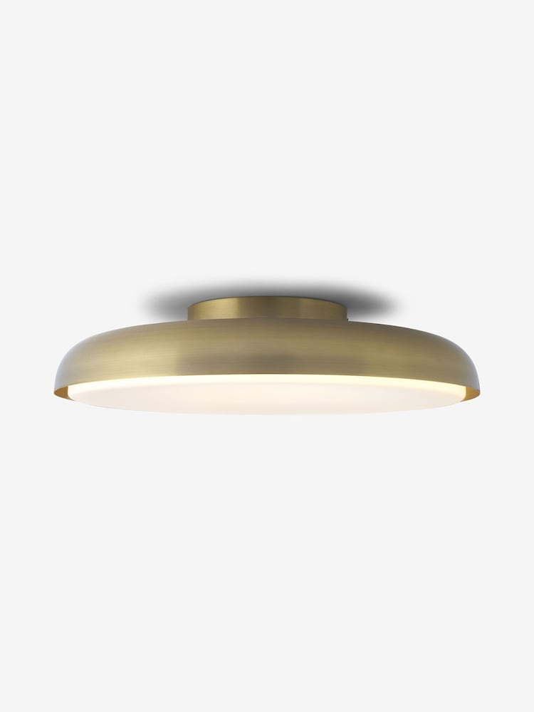 MADE.COM Brass Nura Flush Fitting Ceiling Light - Image 1 of 3 MADE.COM Brass Nura Flush Fitting Ceiling Light - Image 1 of 3