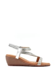 Lunar Silver Darci Wedge Sandals - Image 1 of 6