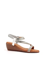 Lunar Silver Darci Wedge Sandals - Image 2 of 6