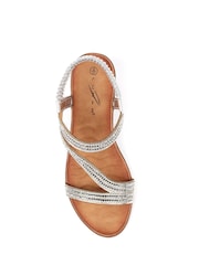 Lunar Silver Darci Wedge Sandals - Image 4 of 6