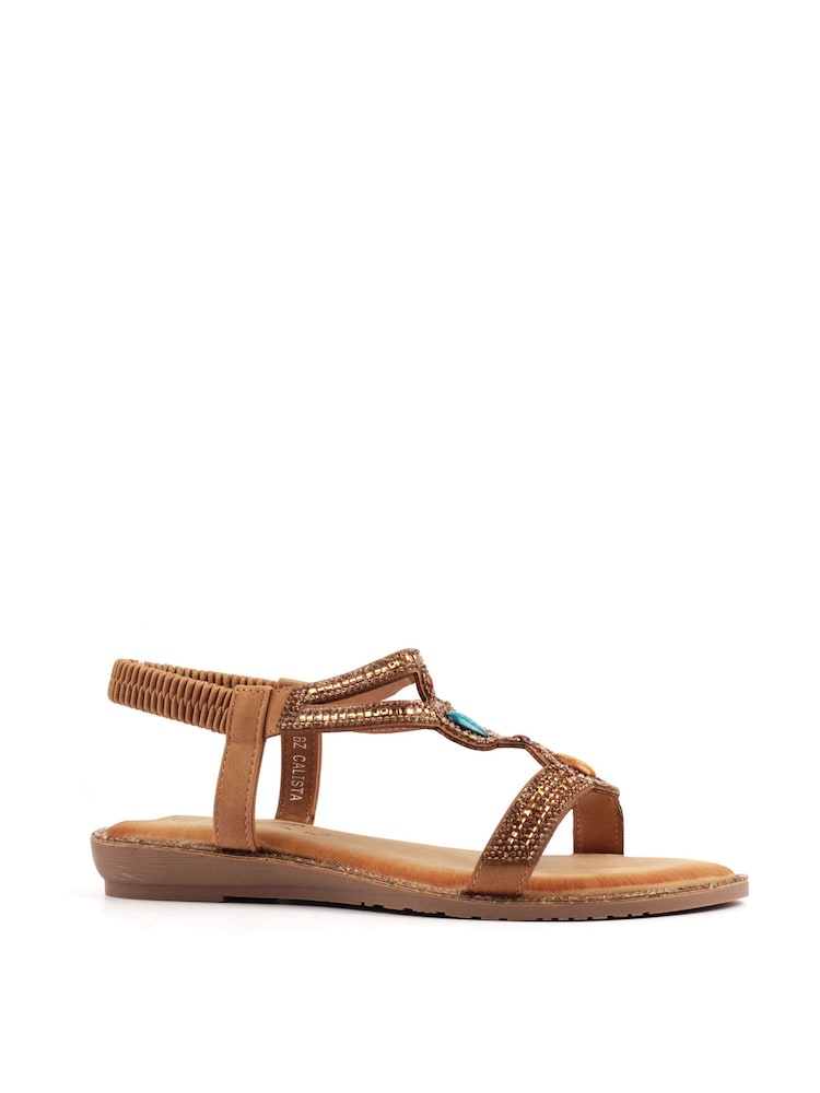 Lunar Brown Calista Sandals - Image 2 of 6