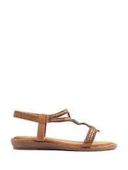 Lunar Brown Calista Sandals - Image 3 of 6