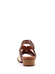 Lunar Brown Oprah Block Heel Sandals - Image 5 of 6