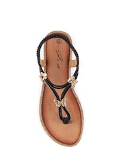 Lunar Black Zentara Sandals - Image 7 of 7
