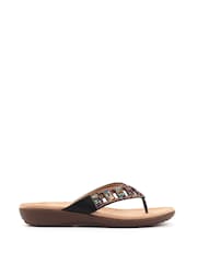 Lunar Black Abigail II Sandals - Image 3 of 7