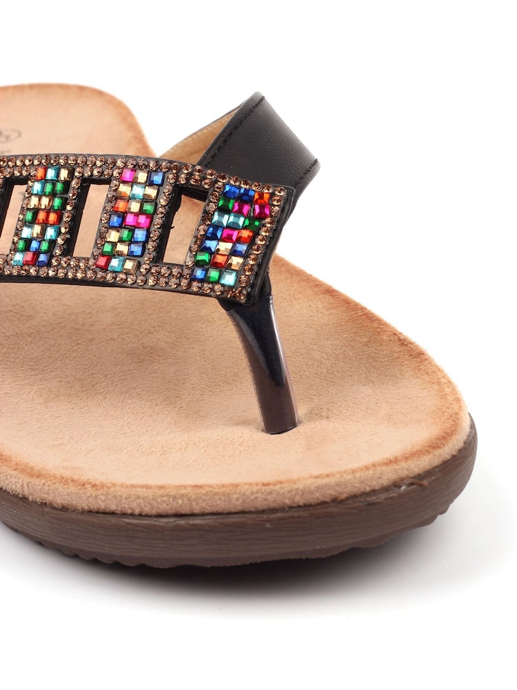 Lunar Black Abigail II Sandals - Image 7 of 7