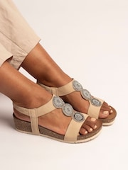 Lunar Brown Cassidy Sandals - Image 1 of 7