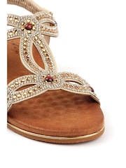 Lunar Indigo Beige Wide Fit Sandals - Image 10 of 10