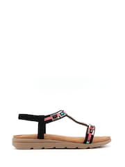 Lunar Black Drift Sandals - Image 4 of 7