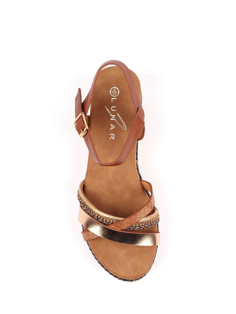 Lunar Brown Donna Sandals - Image 6 of 6
