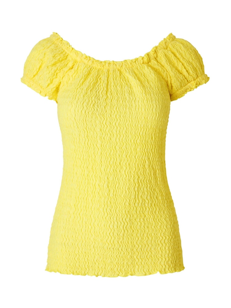 Joe Browns Yellow Beautifully Boho Textured Jersey Top - Image 5 of 5