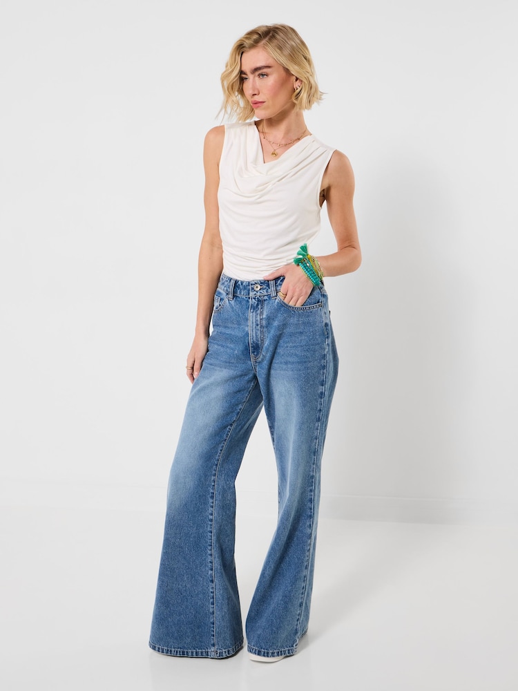 Joe Browns White Sophia Jersey Cowl Neck Top - Image 2 of 5 Joe Browns White Sophia Jersey Cowl Neck Top - Image 2 of 5