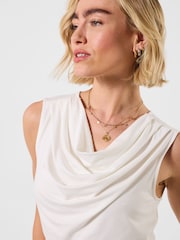 Joe Browns White Sophia Jersey Cowl Neck Top - Image 4 of 5