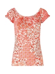 Joe Browns Orange Summer Days Printed Boho Top - Image 5 of 5